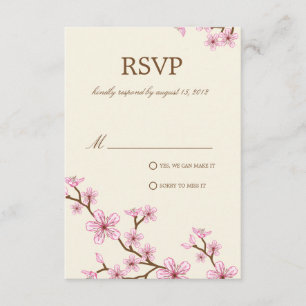 CHERRY BLOSSOMS RSVP CARD