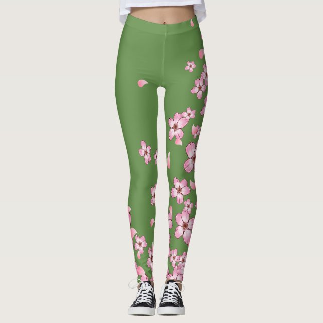 Cherry Blossoms (Sakura) Leggings (Front)