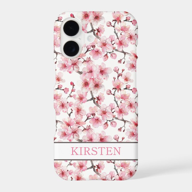 Cherry Blossoms Sakura Pattern Monogrammed (Back)