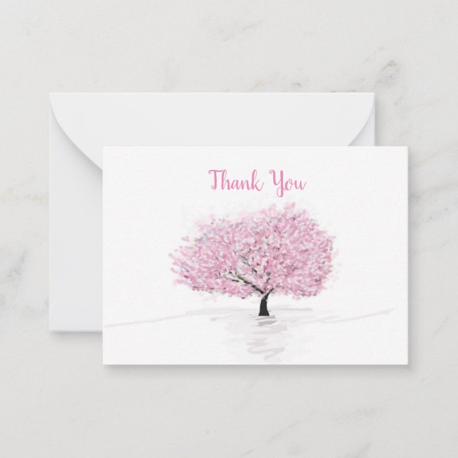 Cherry Blossoms Sakura Thank You Cards (Front)
