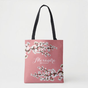 Cherry Blossoms Sakura Wedding Party Tote (rose) Bag
