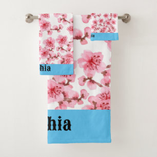 cherry blossoms Serenity  Bath Towel Set