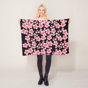 cherry blossoms Serenity Fleece Blanket