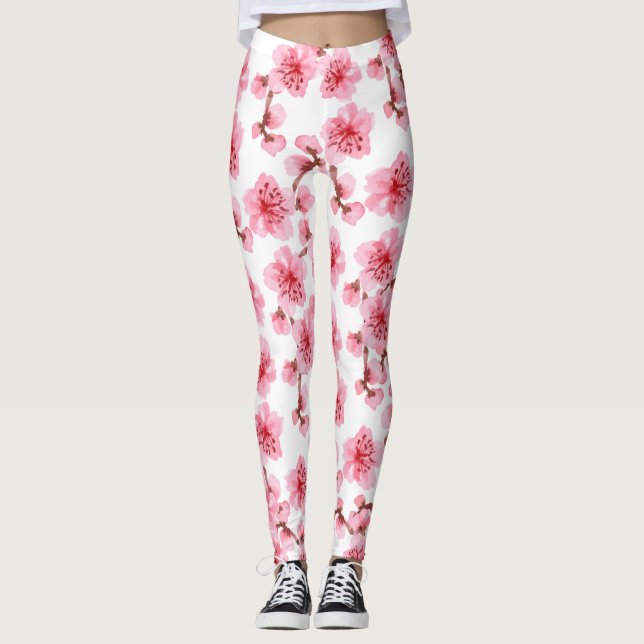 cherry blossoms Serenity  Leggings (Front)