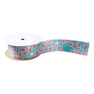cherry blossoms Serenity  Satin Ribbon