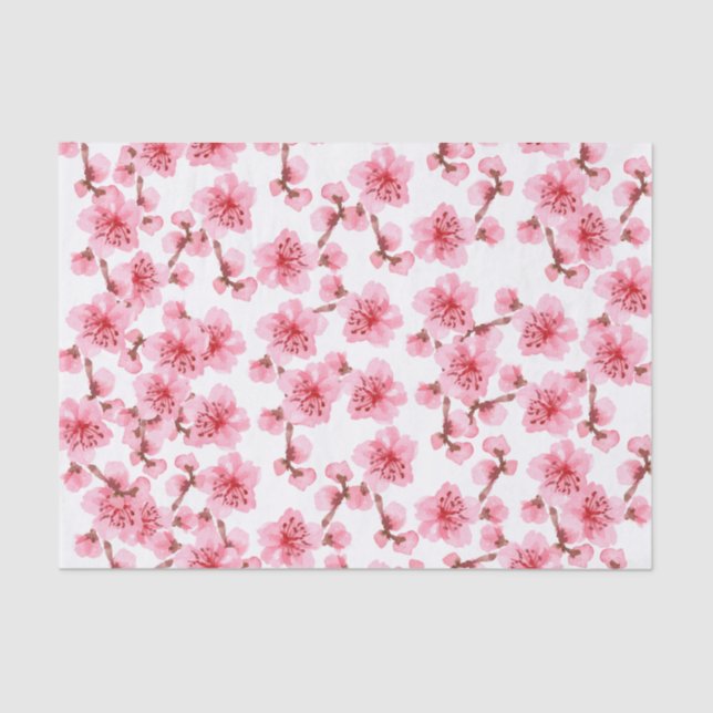 cherry blossoms Serenity  Tissue Paper (Front)