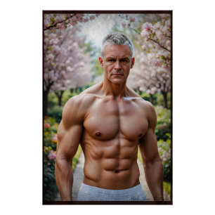 Cherry Blossoms Silver Fox Poster
