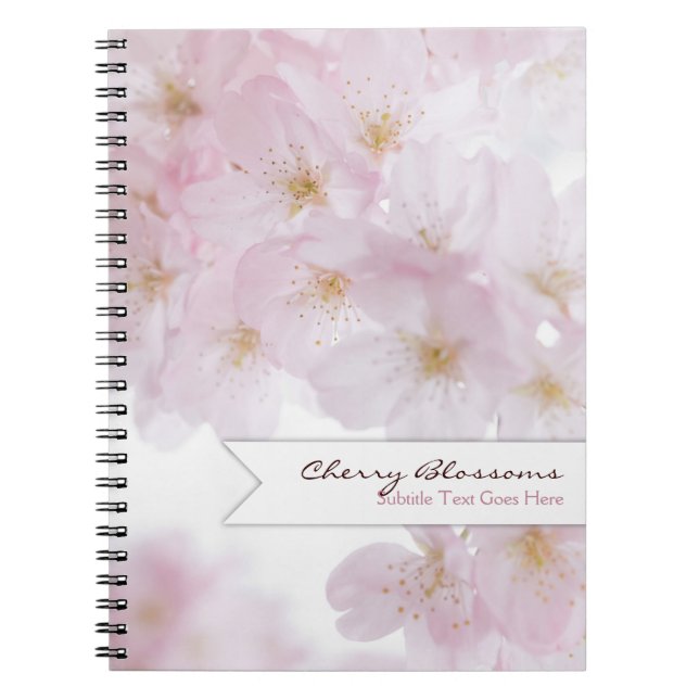 Cherry Blossoms Spiral Notebook (Front)