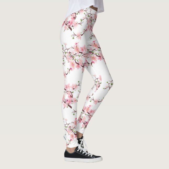 Cherry Blossoms Spring WEDDING Leggings Pants (Right)