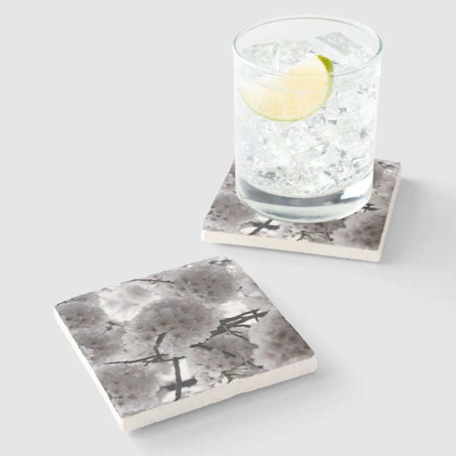 Cherry Blossoms Stone Coaster (Side)