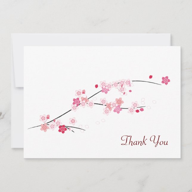 Cherry Blossoms Thank You Card (Front)