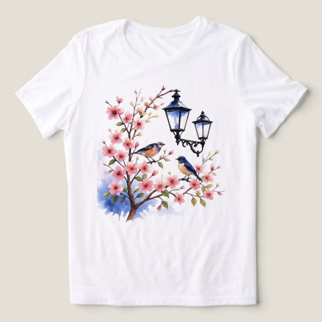 Cherry Blossoms Tri-Blend Shirt (Design Front)