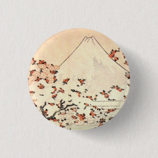 Cherry Blossoms under Mount Fuji 3 Cm Round Badge