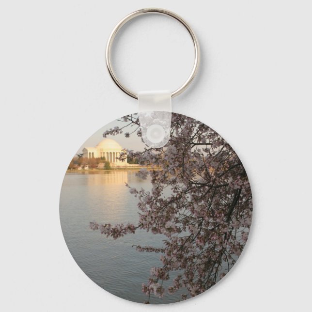 Cherry Blossoms Washington DC Key Ring (Front)