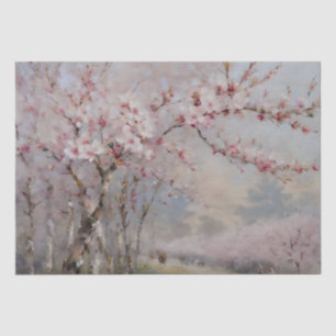 Cherry Blossoms Watercolor Decoupage  Tissue Paper
