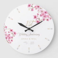 Cherry Blossoms Watercolor Wedding Anniversary