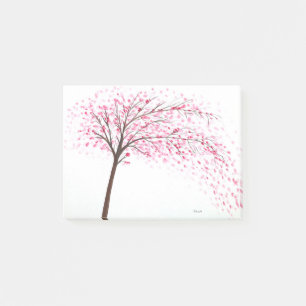 Cherry blossoms watercolour painting post-it notes
