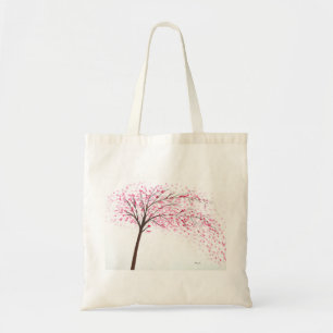 Cherry blossoms watercolour painting tote bag