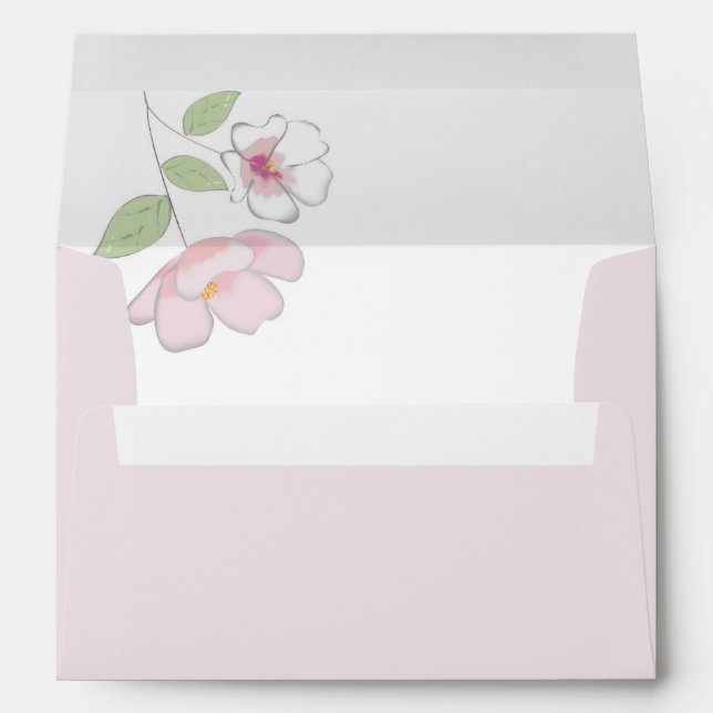 Cherry Blossoms Wedding Envelope (Back (Bottom))