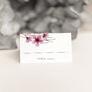Cherry Blossoms Wedding Escort Place Cards