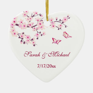 Cherry Blossoms Wedding Favour Ornament