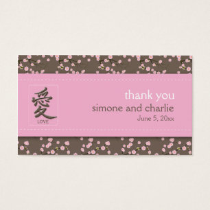 Cherry Blossoms Wedding Favour Tag