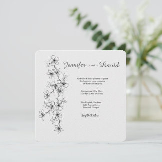 Cherry Blossoms Wedding Invitation