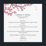 Cherry Blossoms Wedding Menu Card<br><div class="desc">Featuring a blossoming cherry tree as a symbol of prosperity and good luck,  this beautiful wedding collection is perfect for celebrating your special day.</div>