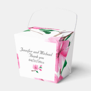 Cherry Blossoms Wedding Personalise Thank You Favour Box