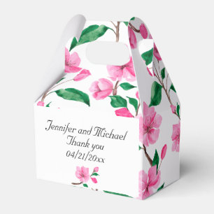 Cherry Blossoms Wedding Personalise Thank You Favour Box