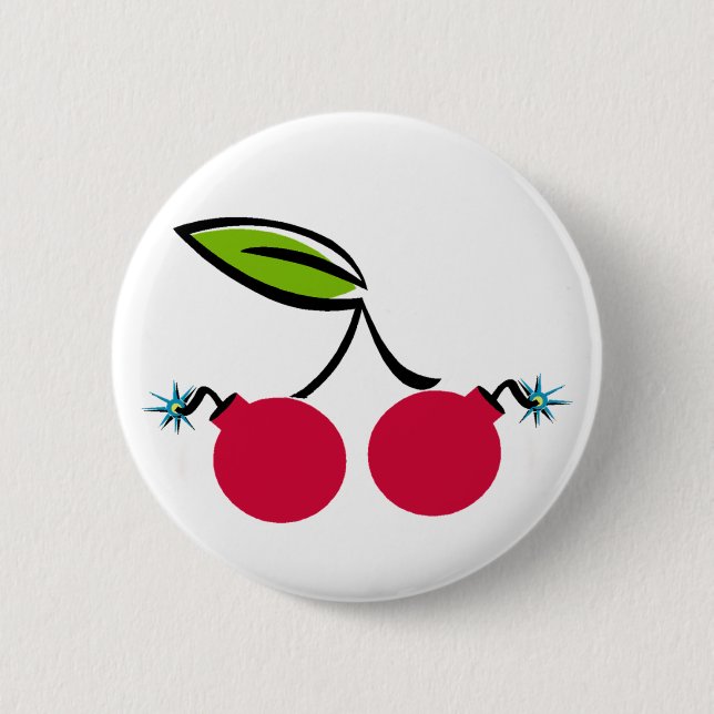 Cherry Bomb 6 Cm Round Badge (Front)
