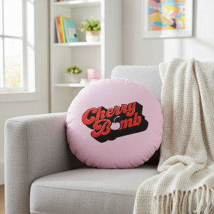 Cherry Bomb Round Cushion