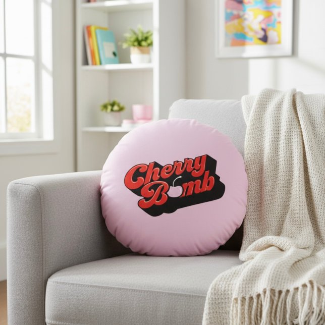 Cherry Bomb Round Cushion (Creator Uploaded)