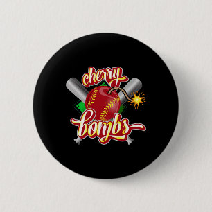 Cherry Bombs Logo Softll Team Matching For Girls T 6 Cm Round Badge