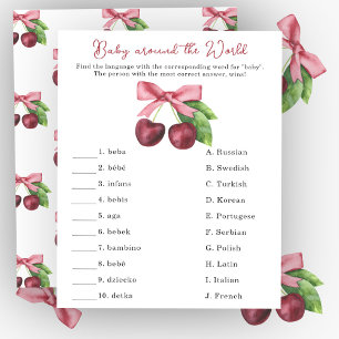 Cherry bow - Baby around the world game