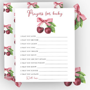 Cherry bow baby shower Prayers for baby