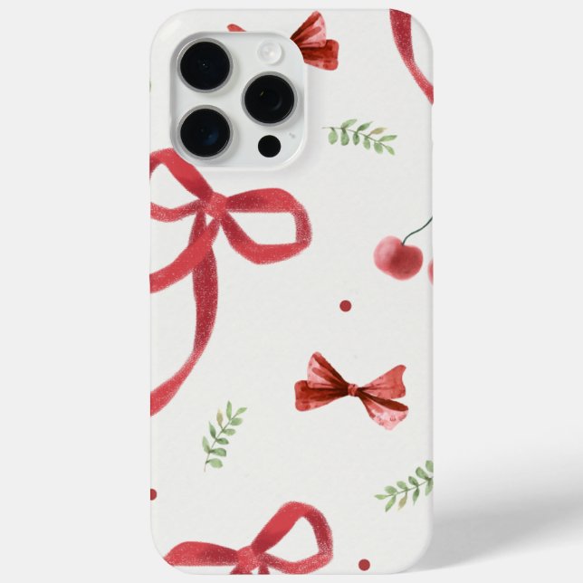 cherry bow iphone 15 case. Case-Mate iPhone case (Back)