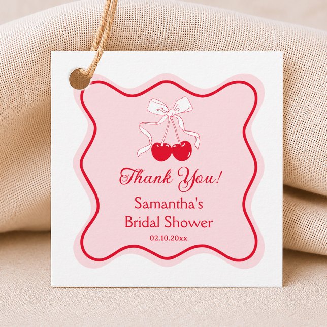 Cherry Bridal Shower Favour Tags (Creator Uploaded)