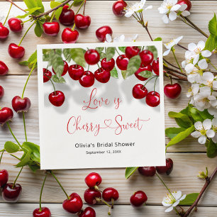 Cherry Bridal Shower Napkin