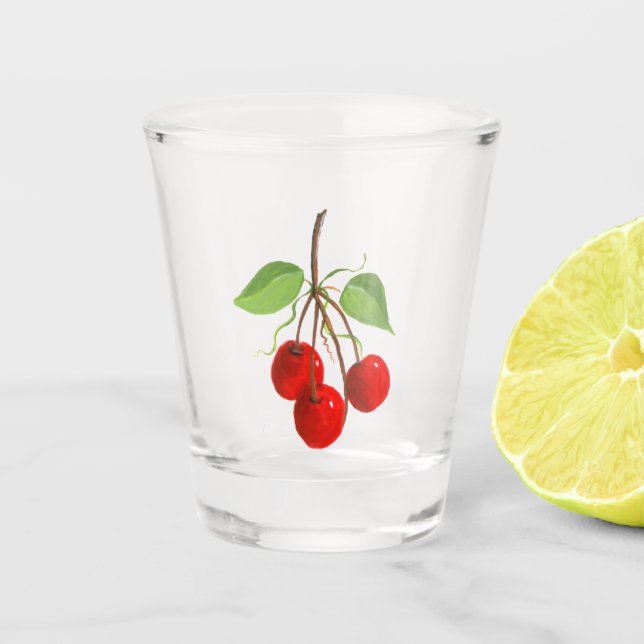 Cherry Bunch Shot Glass (Front)