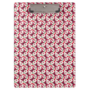 Cherry Butterfly Kawaii Seamless Pattern Clipboard