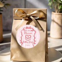 Cherry cake pink coquette bow birthday party