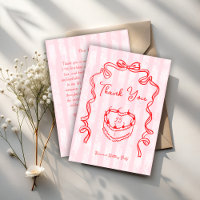 Cherry cake pink coquette bow birthday party
