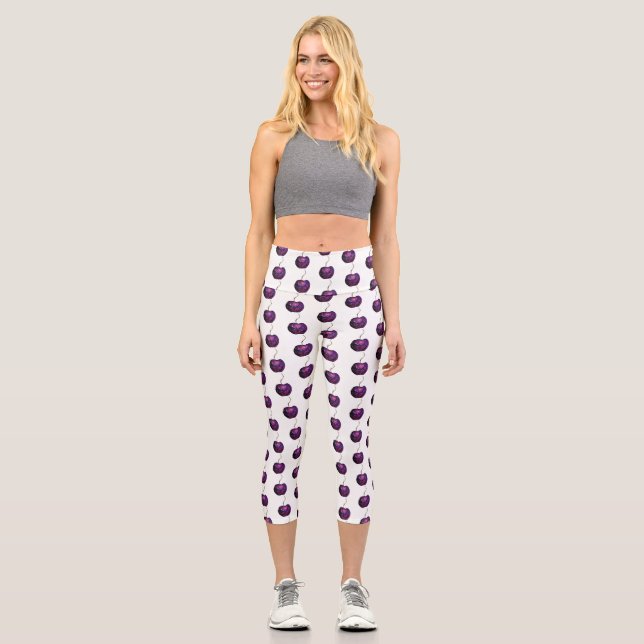 Cherry Capri Leggings (Front)