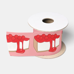 Cherry Cheesecake 3 Inches Satin Ribbon