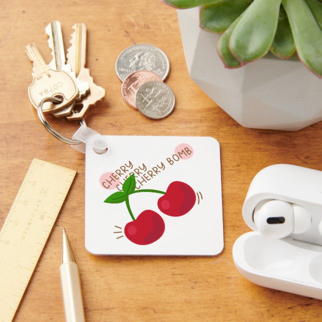 Cherry Cherry Cherry Bomb Key Ring (Desk)