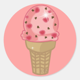 Cherry Chocolate Chip Classic Round Sticker