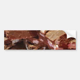 Cherry Chocolate Marshmallow Fudge On A Plate Bumper Sticker