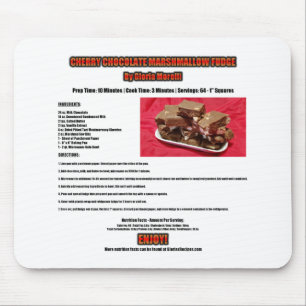 Cherry Chocolate Marshmallow Fudge Recipe Mouse Pad