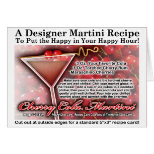Cherry Cola Martini Recipe Cards
